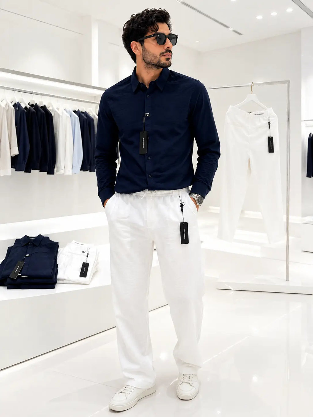 Dolce&Gabban a Blue White Italian Imported Combo