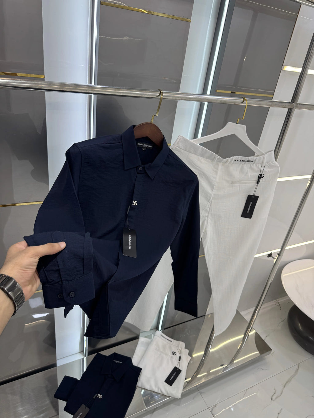 Dolce&Gabban a Blue White Italian Imported Combo