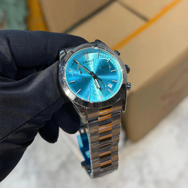 TISSO_T Pr 100 40mm Skyblue Chronograph ( 026 )