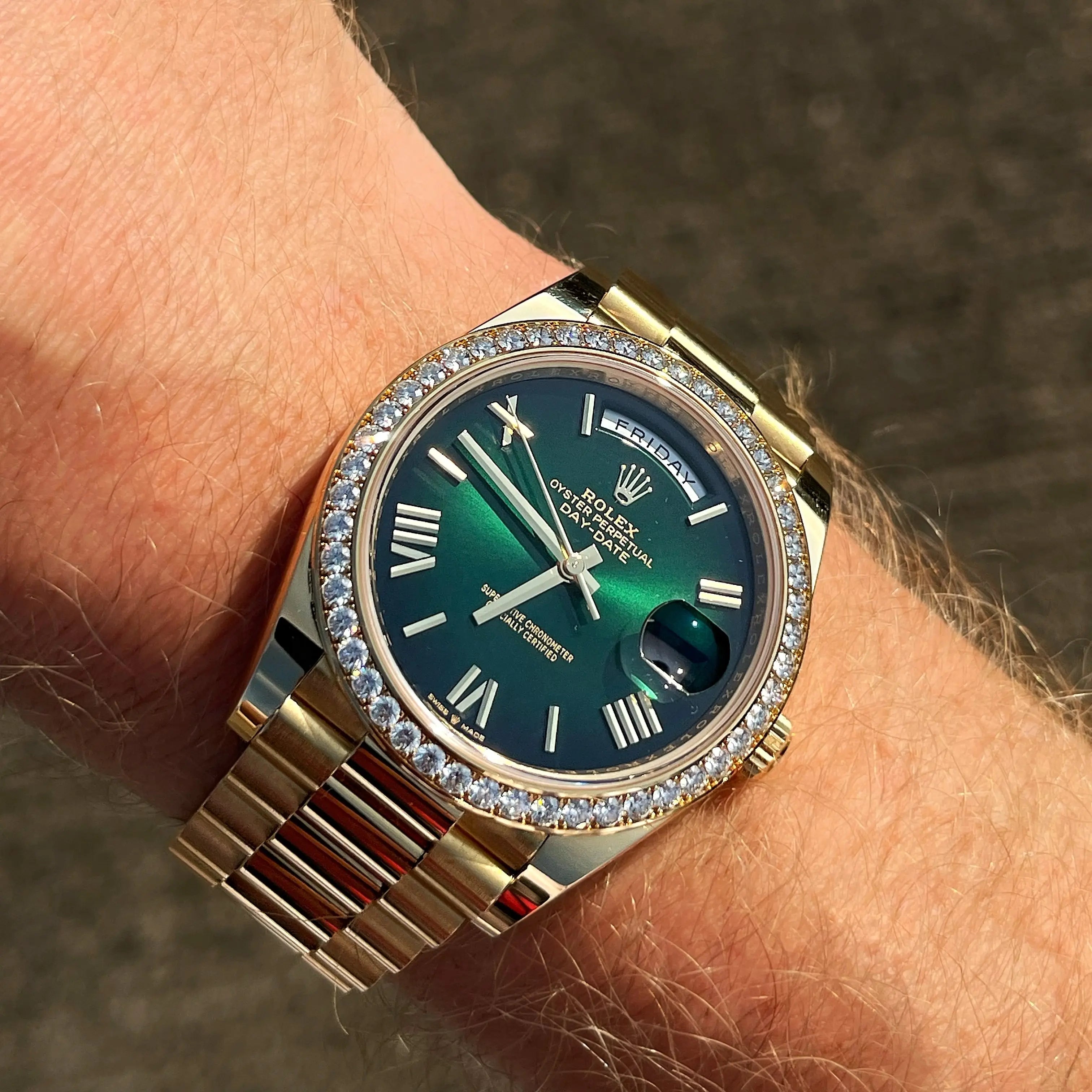 Rolex Day Date Diamond Gold/Green