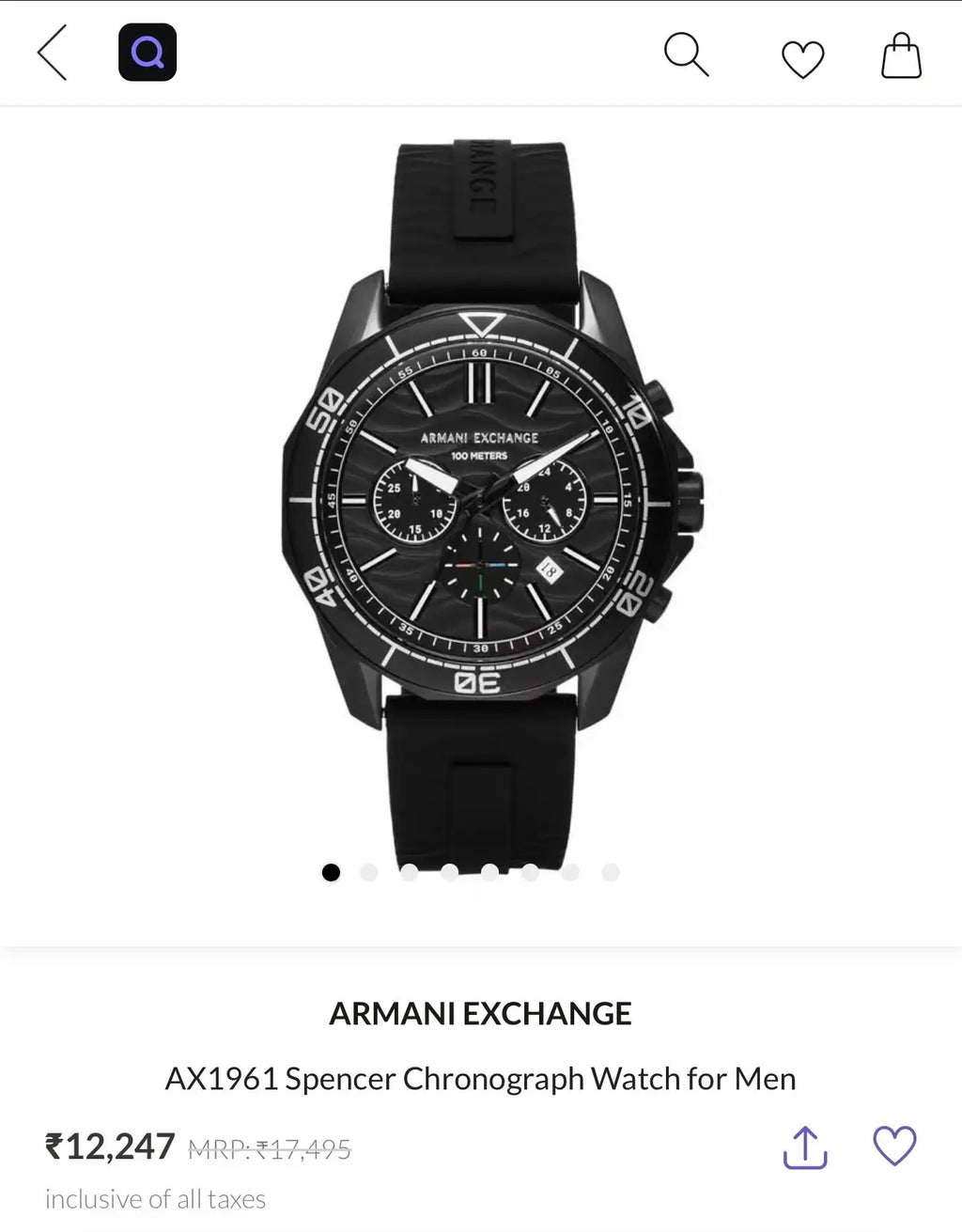 Arman i Exchange Spencer All Black Premium Chronograph Watch
