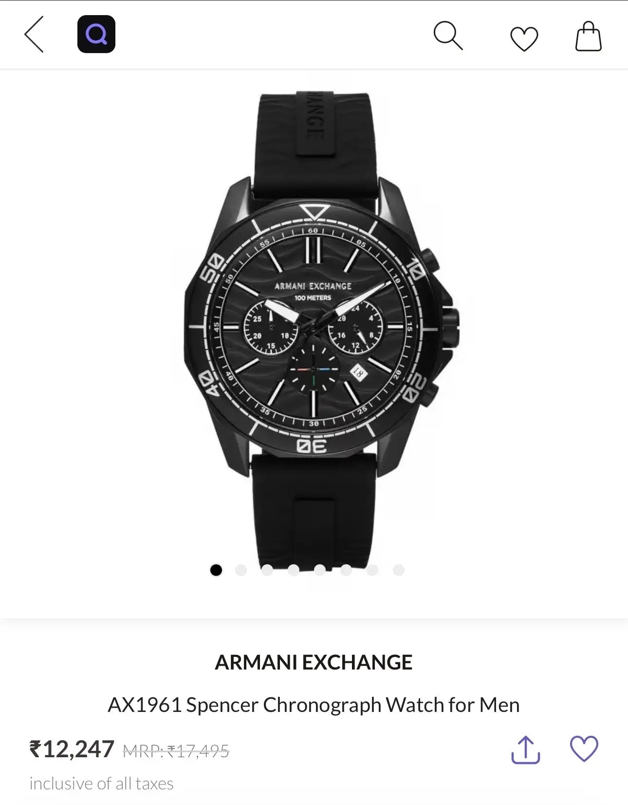 Arman i Exchange Spencer All Black Premium Chronograph Watch