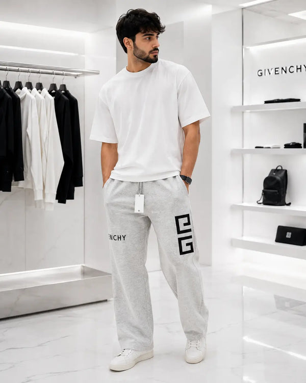 Givenchy Grey Logo Work Imported Trackpant