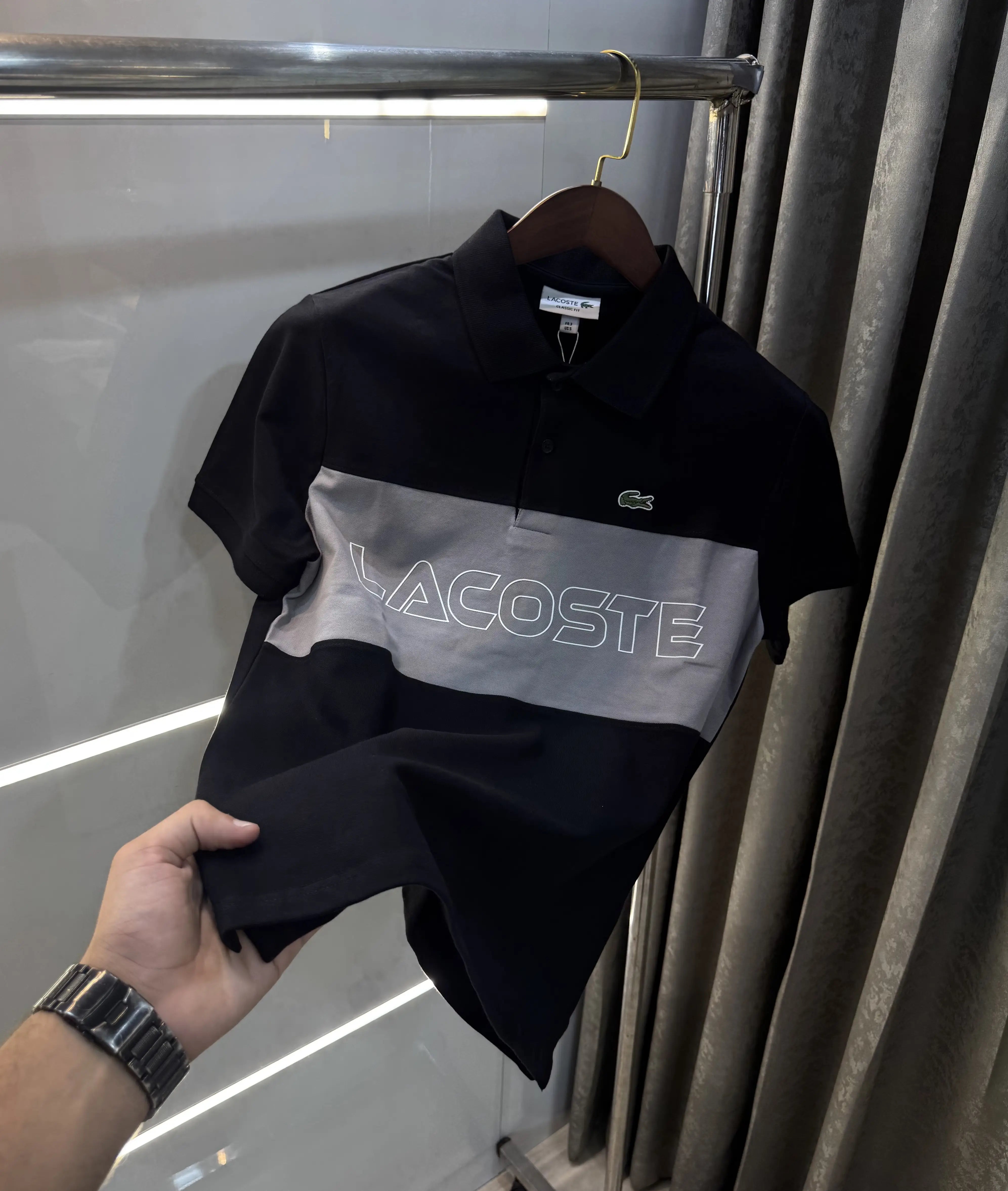 Lacost e Black Logo Work Premium Polo T-Shirt Main image