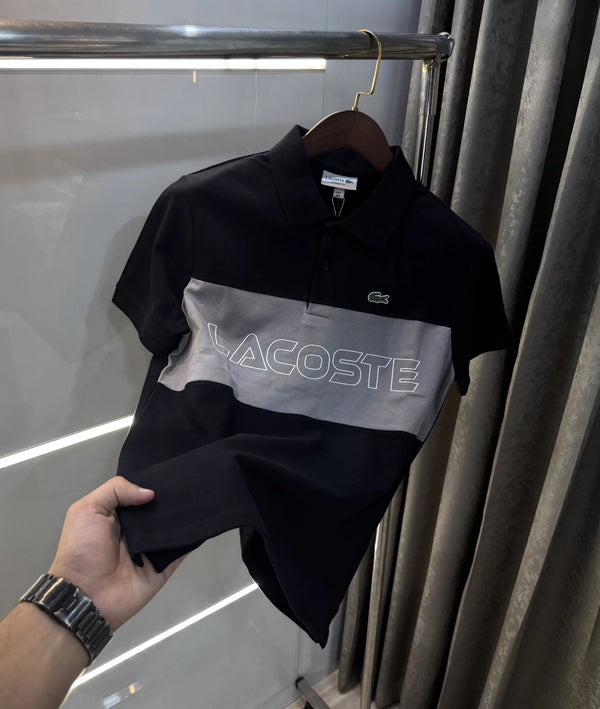 Lacost e Black Logo Work Premium Polo T-Shirt