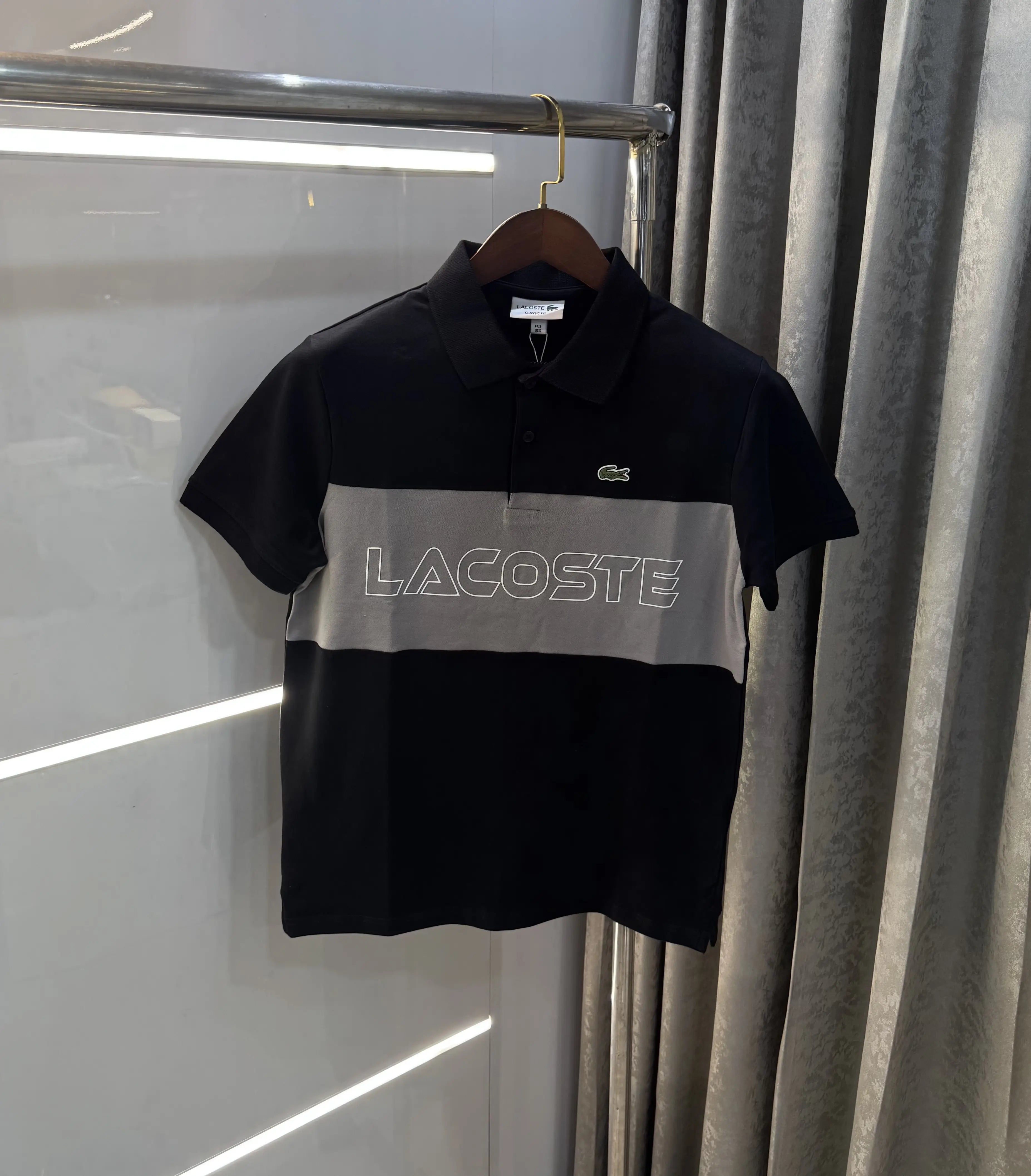 Lacost e Black Logo Work Premium Polo T-Shirt