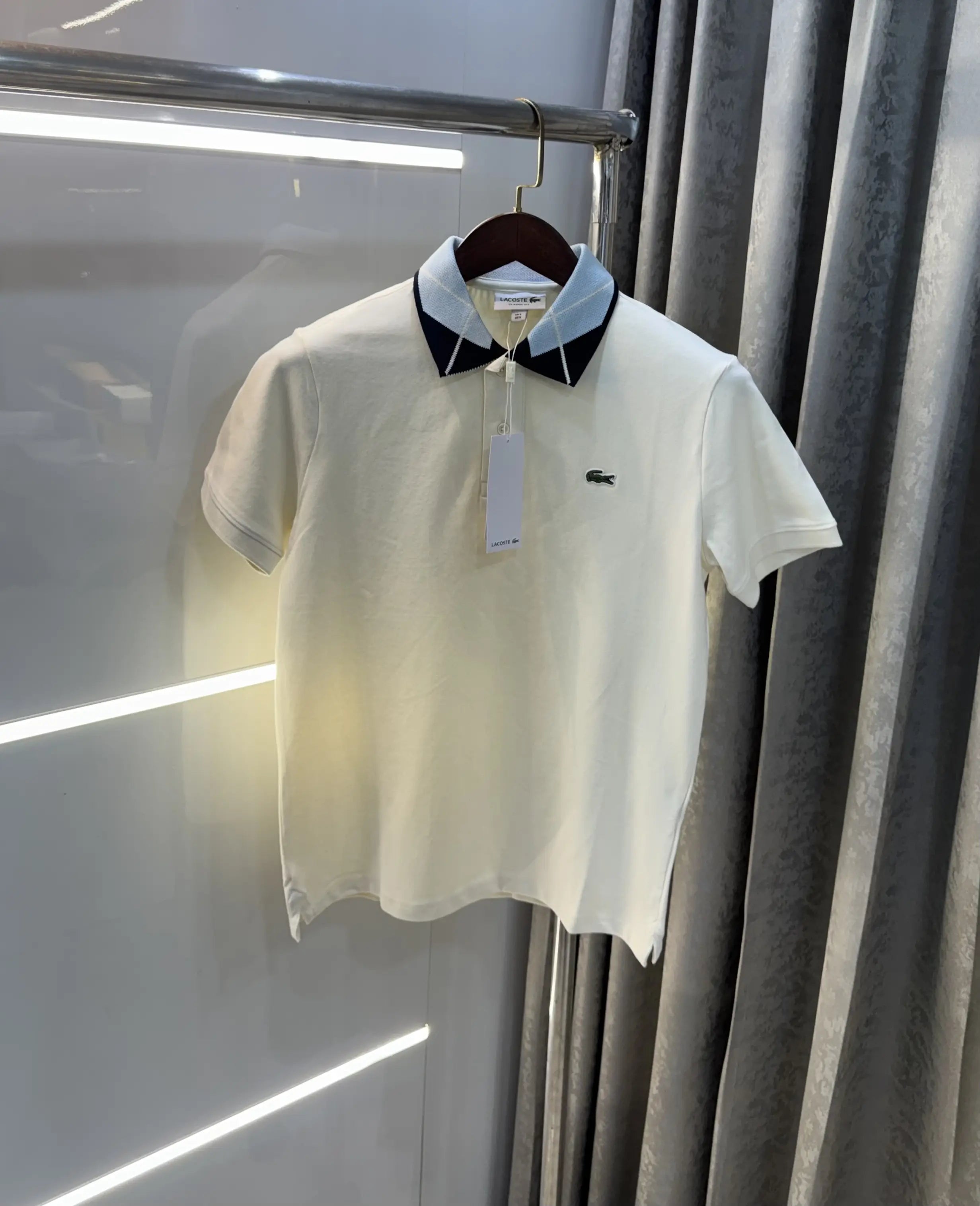 Lacost e Cream Logo Work Premium Polo T-Shirt
