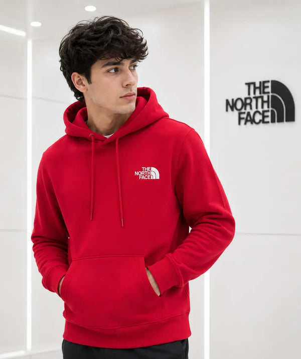The  North Face Red Printed Imported Hoodie