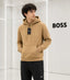 Bos s Beige Embroidery Premium Imported Hoodie