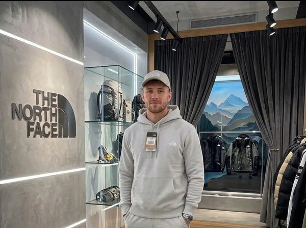 The  North Face Grey Printed Imported Hoodie