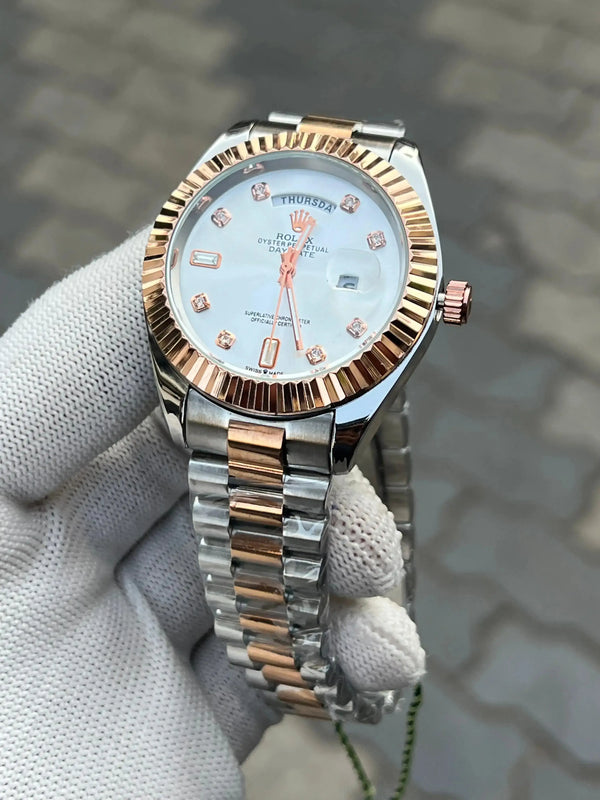 Rolex Two Tone Diamond White