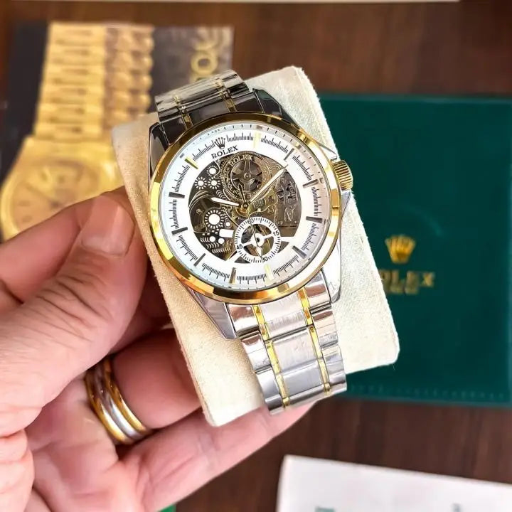 Rolex Automatic Two Tone White