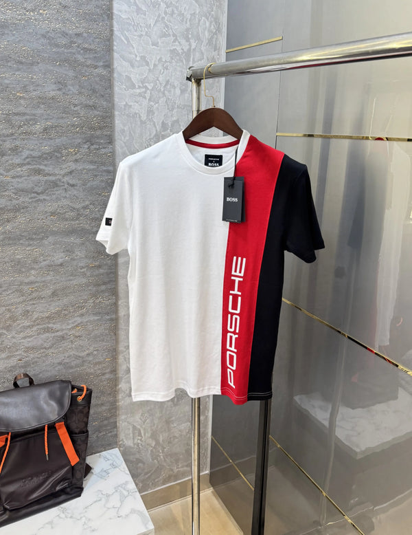 Hugo  Bos s X Porsche White Logo Work Premium Polo T-shirt