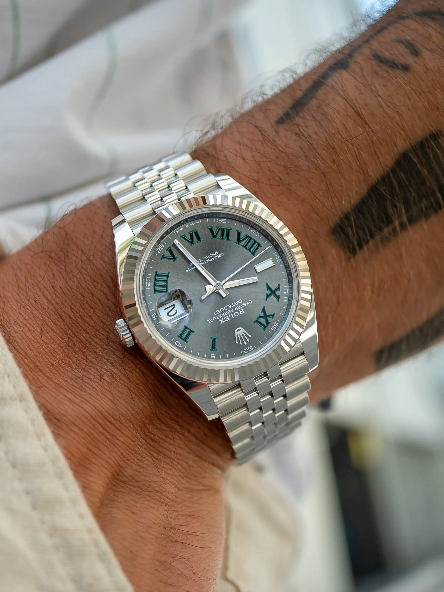 Rolex Date Just Winbledon Heavy Quality
