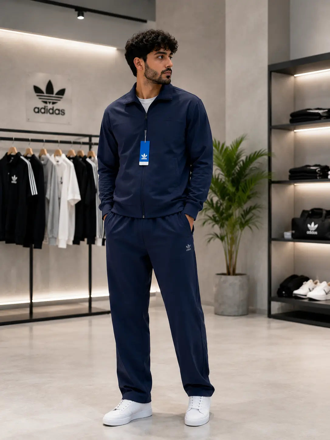 Adida s Navy Blue Logo Work Premium Tracksuit Main image