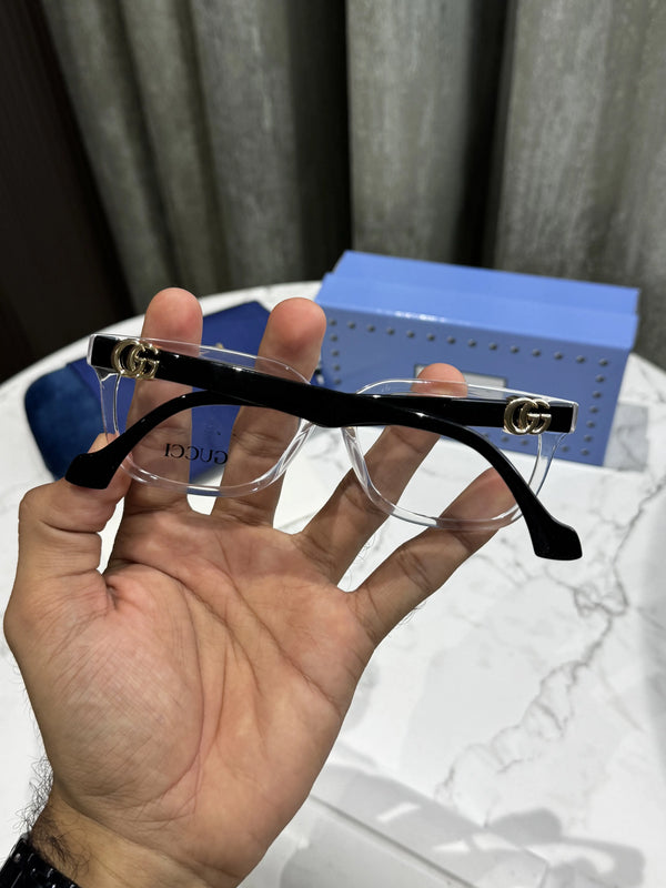 Gucc i Ice Black Glossy Premium Glasses 1537