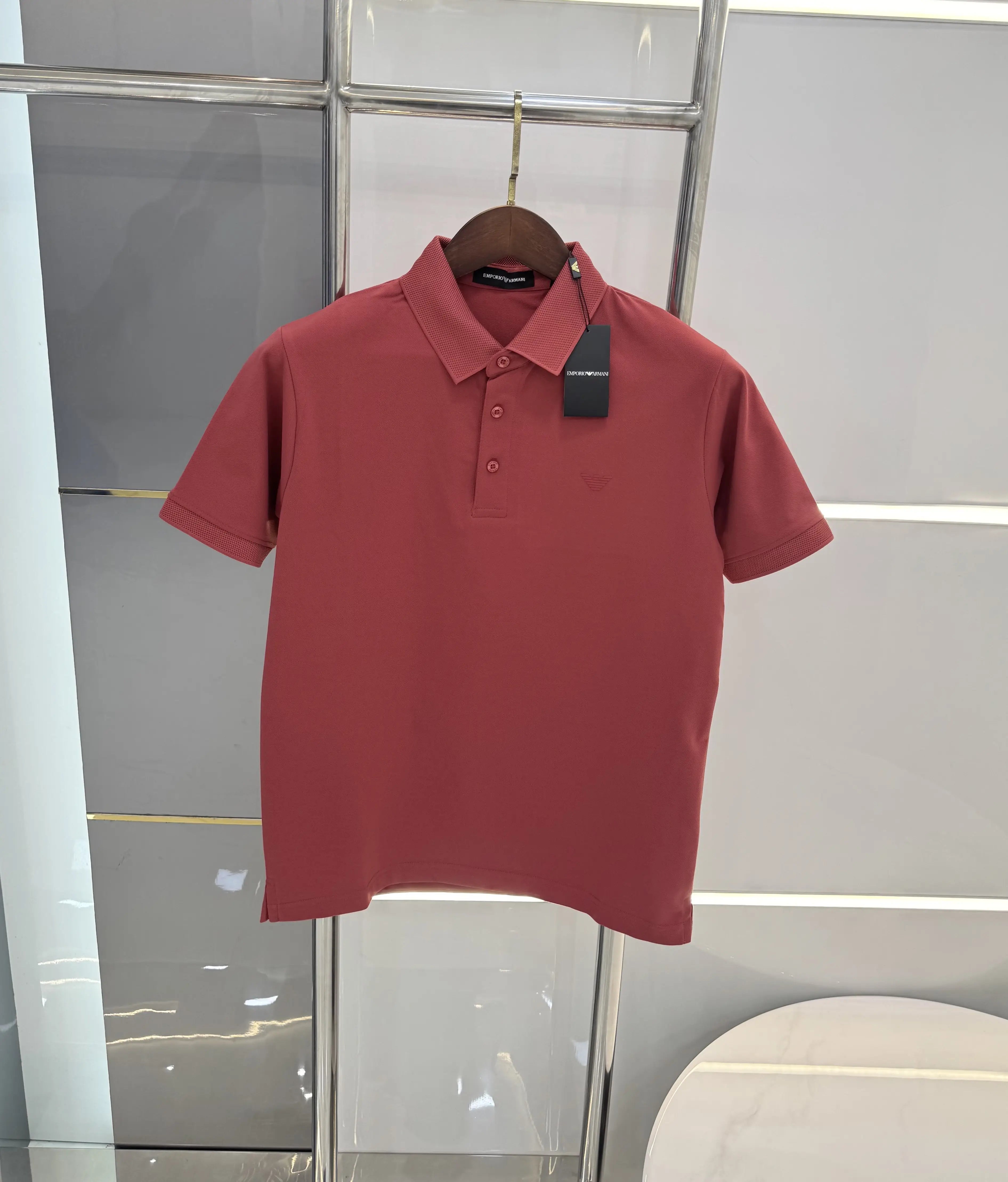 Emporio Arman i Milange Logo Work Premium Polo T-shirt