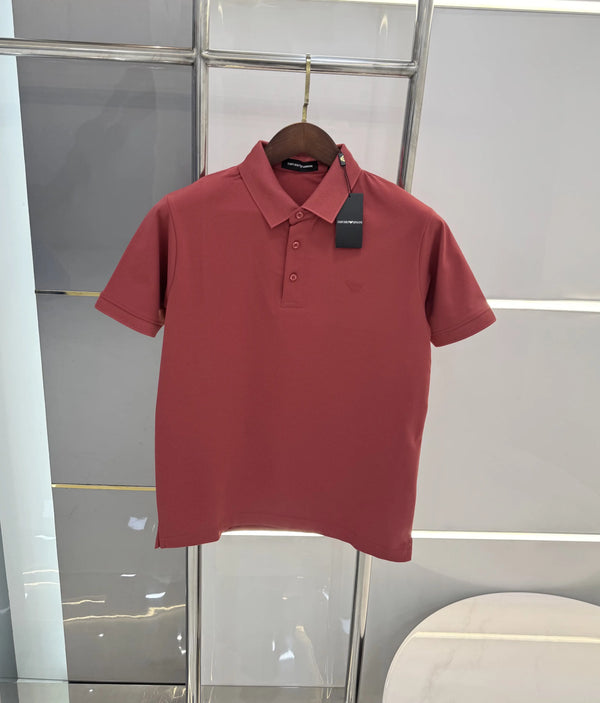 Emporio Arman i Milange Logo Work Premium Polo T-shirt