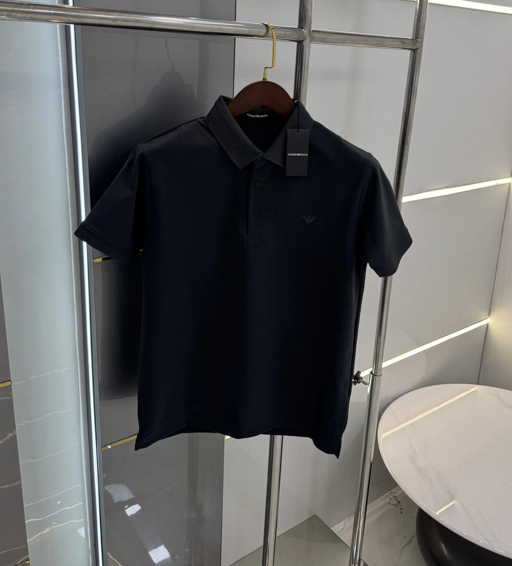 Emporio Arman i Dark Grey Logo Work Premium Polo T-shirt