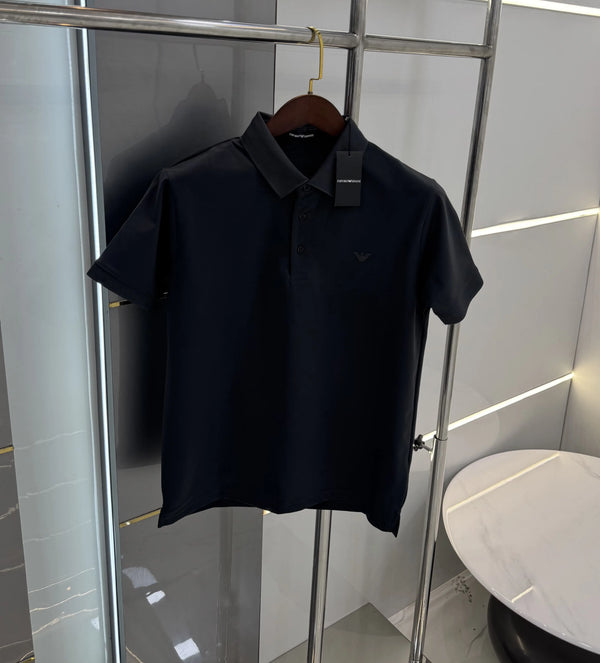Emporio Arman i Dark Grey Logo Work Premium Polo T-shirt