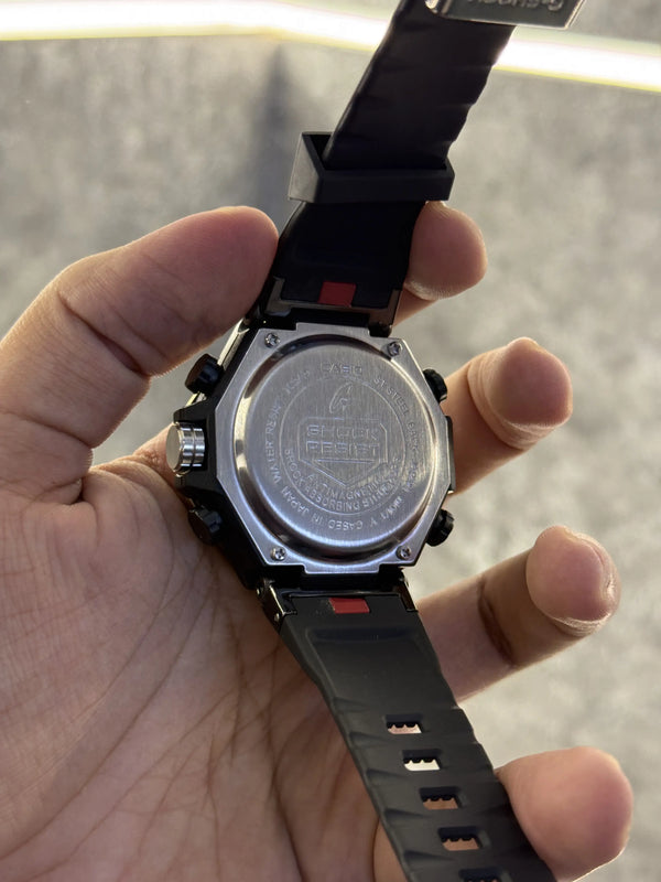 Casio Gshock Digital Analog Gold Black 112