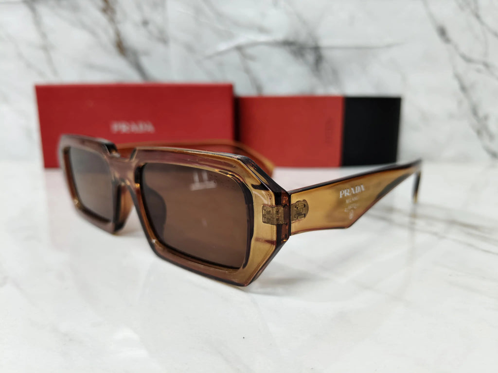 PRADA 01 TRANSPARENT BROWN 