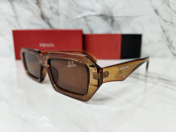 PRADA 01 TRANSPARENT BROWN 