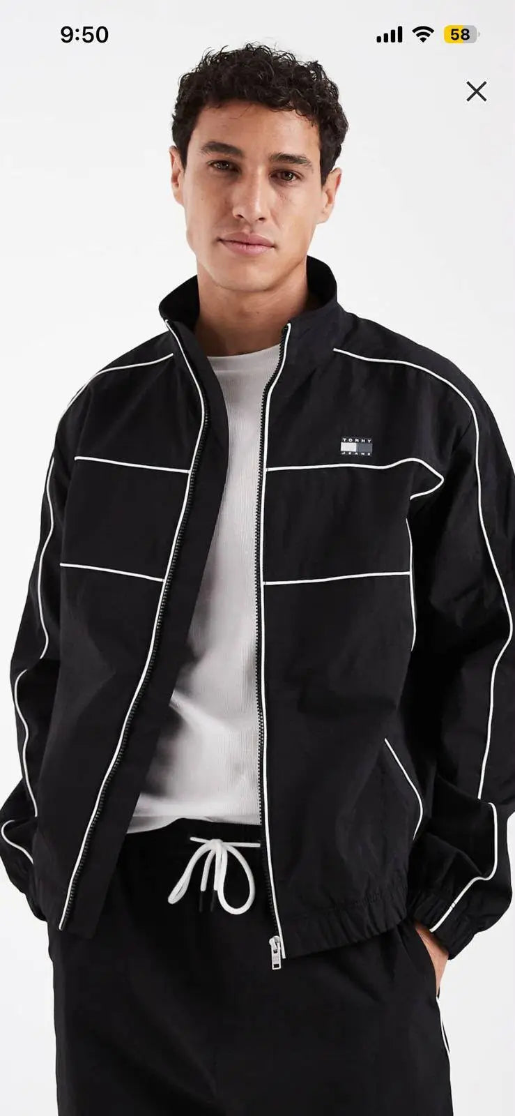 Tommy  Hilfiger Black Imported Premium WindBreaker Jacket