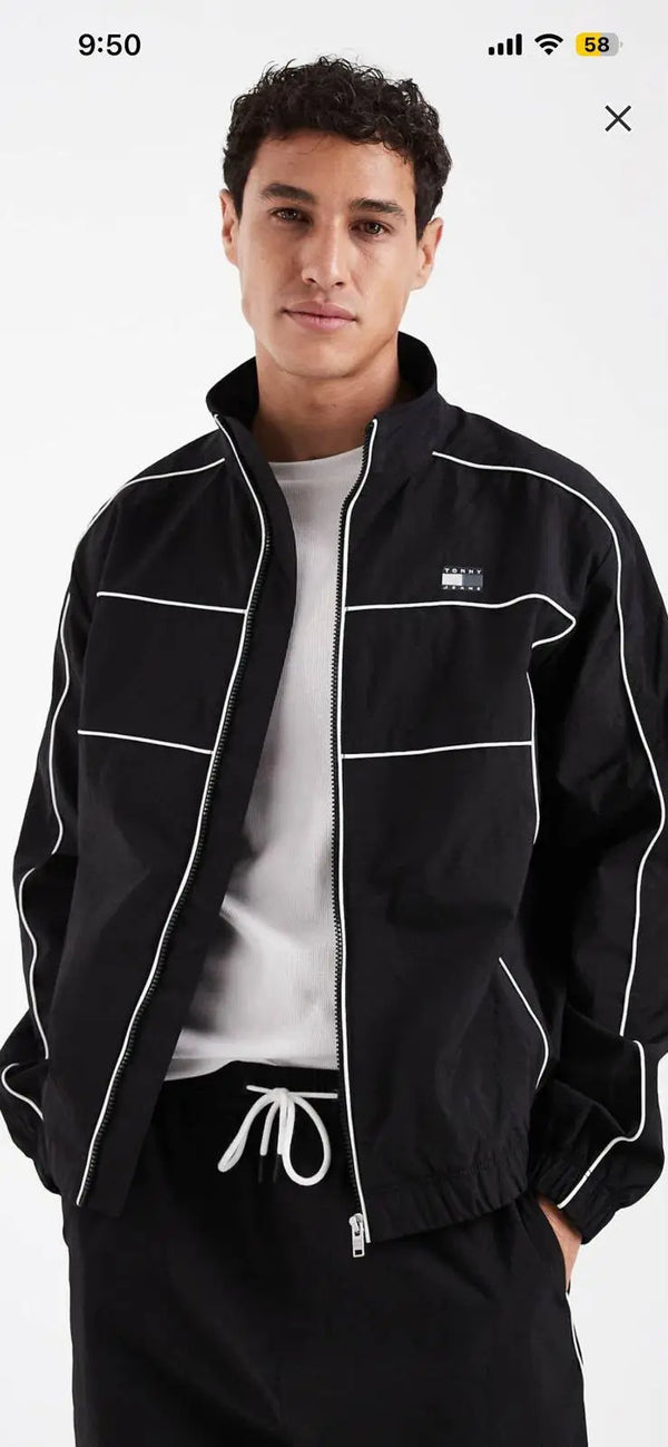 Tommy  Hilfiger Black Imported Premium WindBreaker Jacket