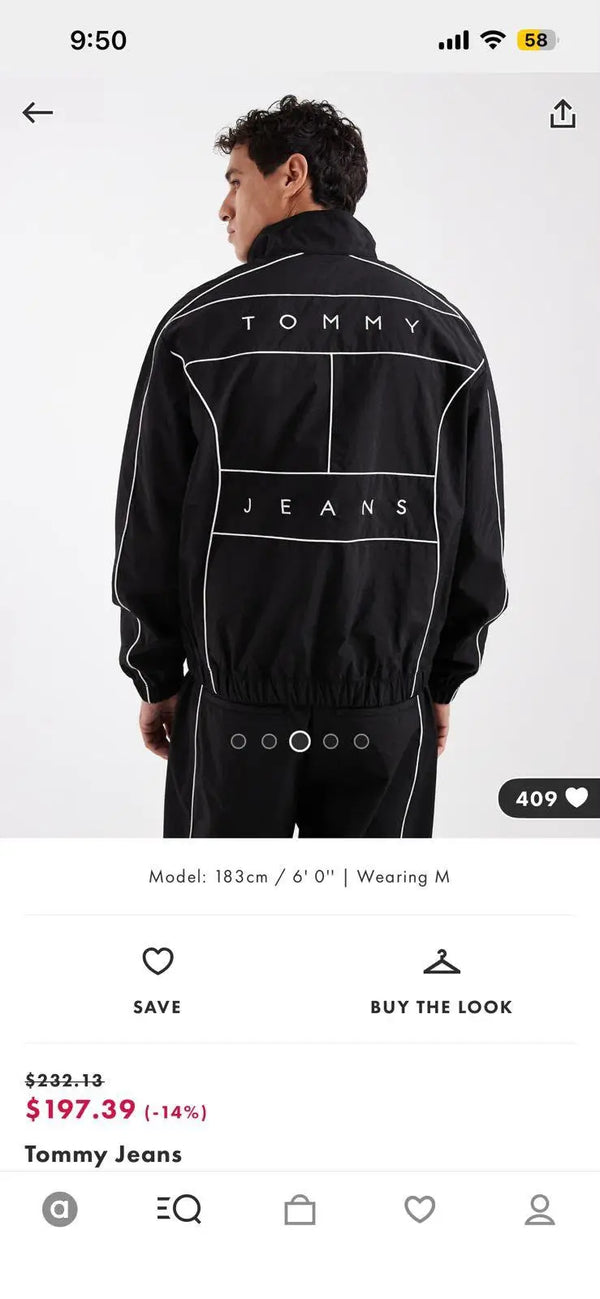 Tommy  Hilfiger Black Imported Premium WindBreaker Jacket