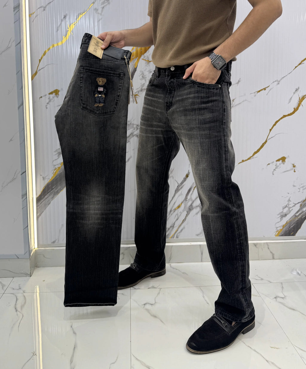 Ralph  Lauren Carbon  Usa Teddy Edtion Imported Denim