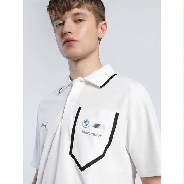 Pum a White Bmw Edition Premium Polo T-shirt