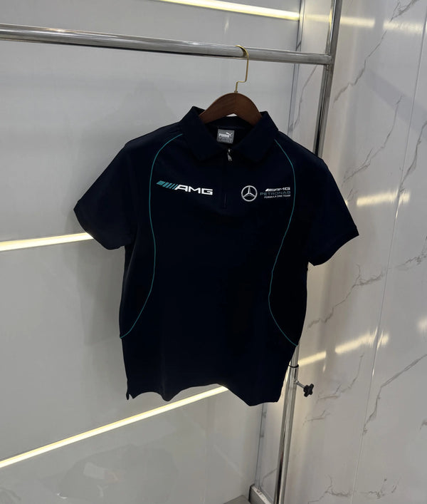 Pum a Navy Blue Mercedes Edition Premium Polo T-shirt
