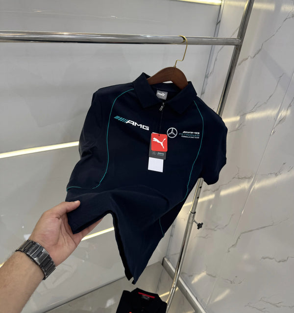 Pum a Navy Blue Mercedes Edition Premium Polo T-shirt