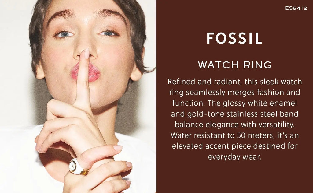 Fossi l Gold White Ring Premium Ladies Watch