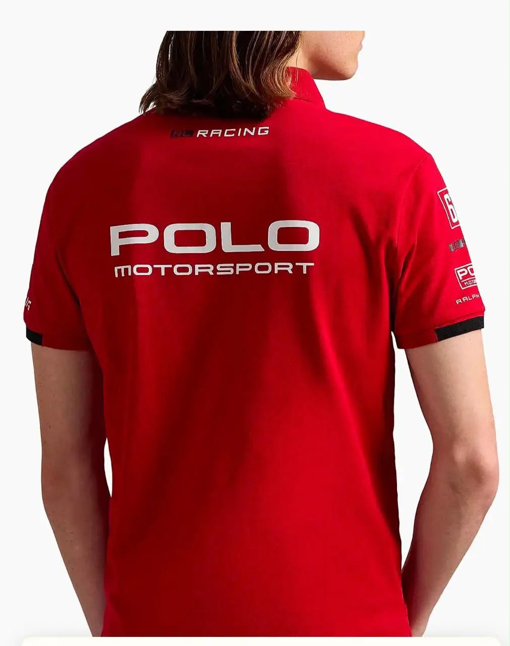 Ralph Lauren Red Embroidery Logo Premium Classic Polo T-Shirt