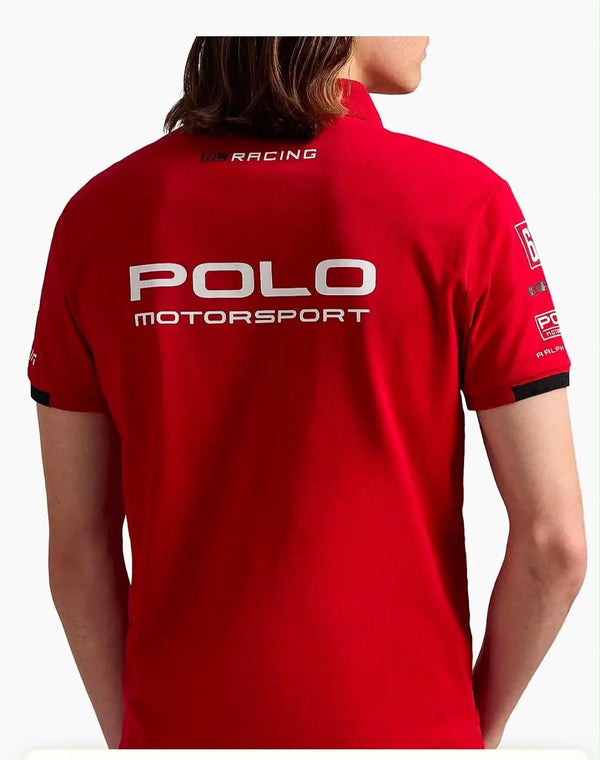 Ralph Lauren Red Embroidery Logo Premium Classic Polo T-Shirt