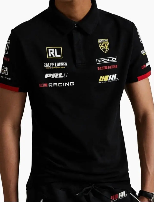 Ralph Lauren Black Embroidery Logo Premium Classic Polo T-Shirt