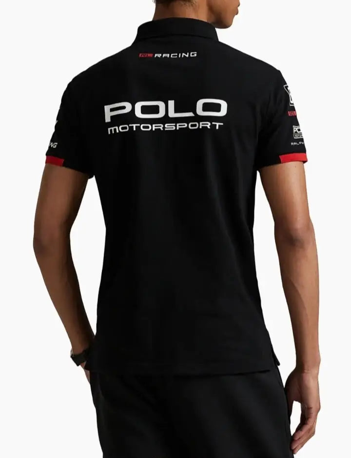 Ralph Lauren Black Embroidery Logo Premium Classic Polo T-Shirt