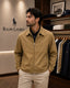 Ralph  Lauren Beige Embroidery Logo Imported Bomber Jacket