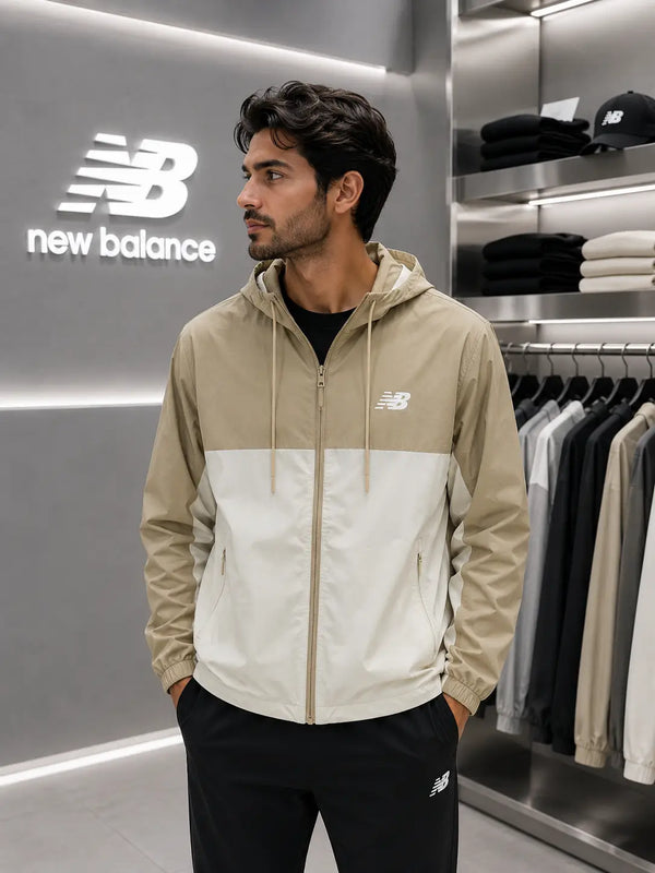 NeW balance Cream Imported Premium Windbreaker Jacket