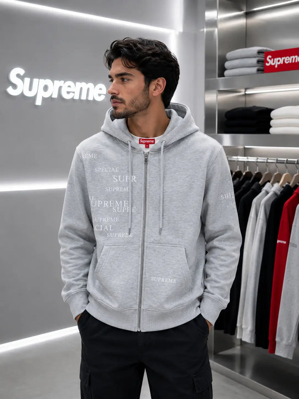 Suprem e Grey  Imported Zipper Jacket