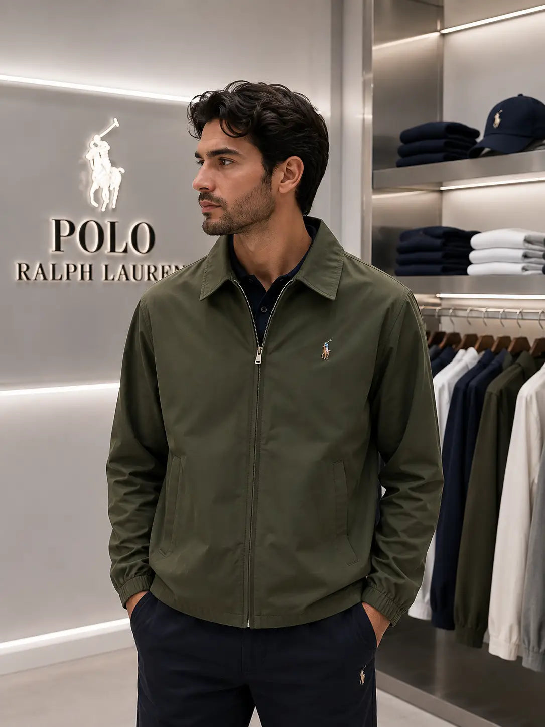 Ralph  Lauren Olive Green Imported Bomber Jacket Main image