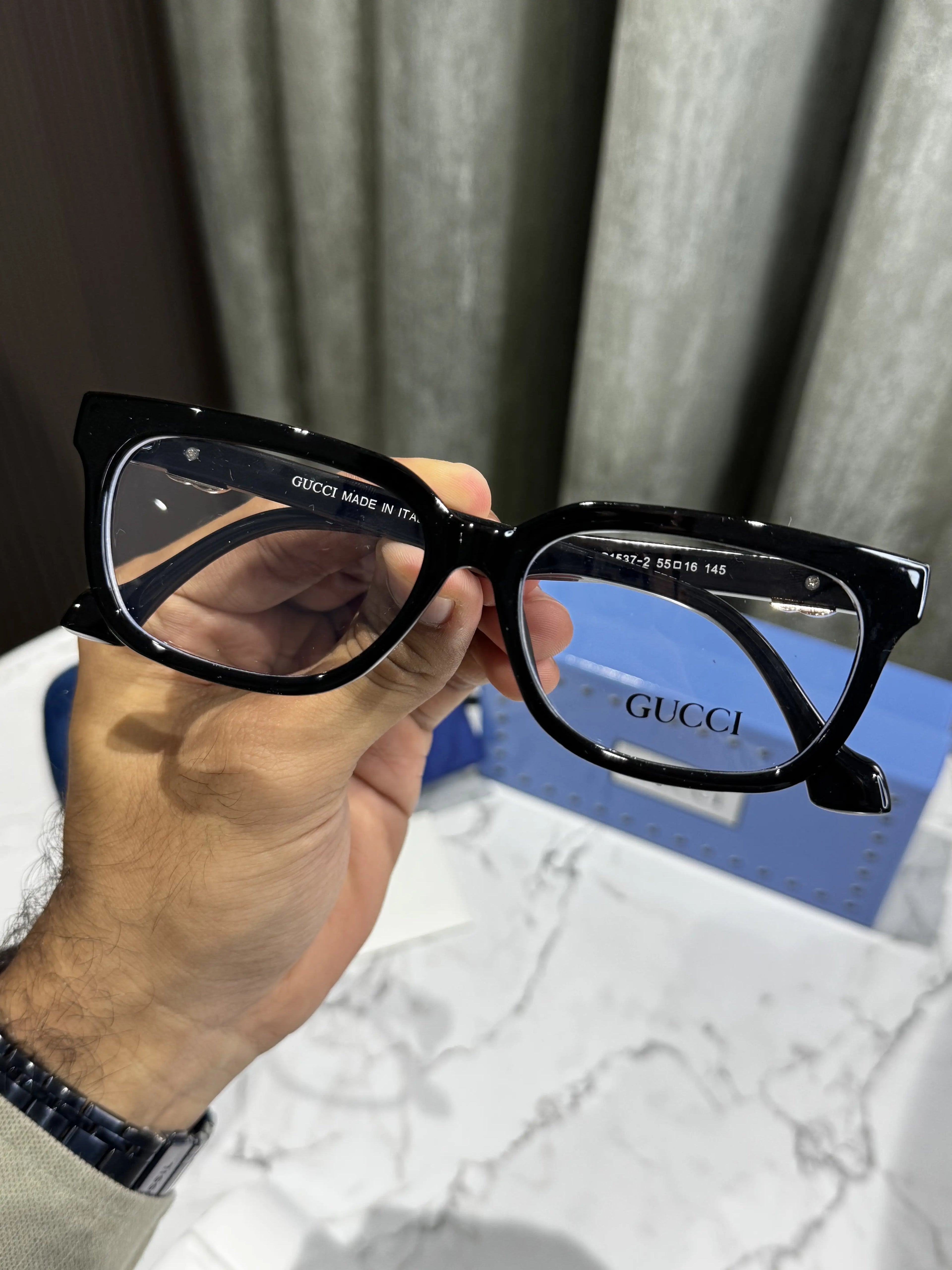 Gucc I All Black Logo Premium Glasses 1537