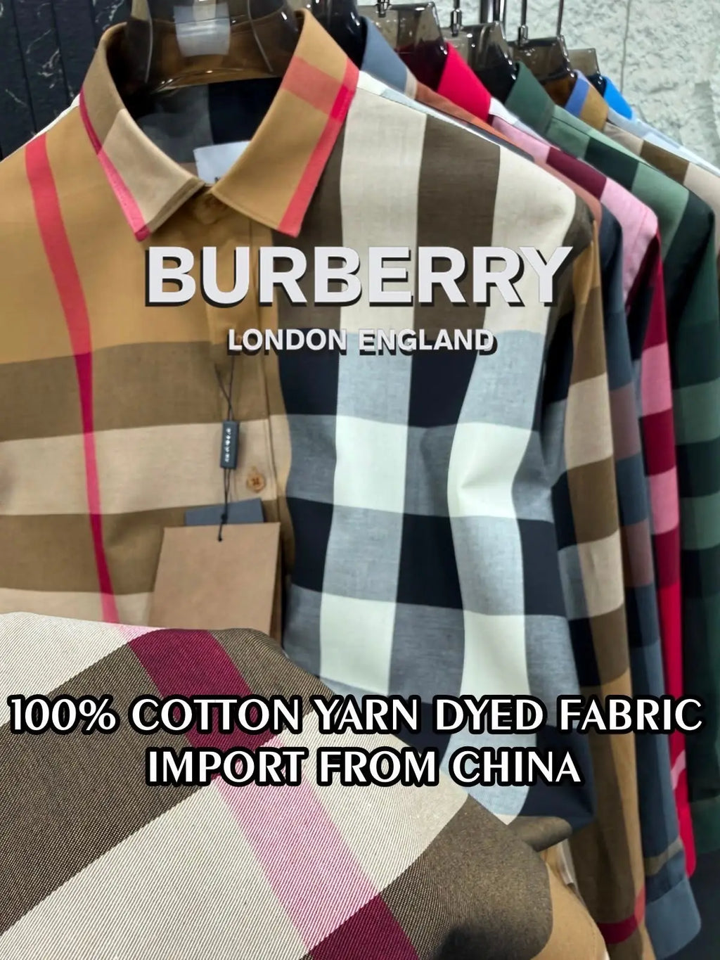 Burberr y Green 5 Checks Premium Shirt With Original Box