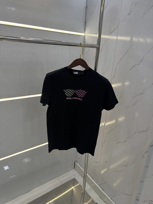 Karl Lagerfeld Black Logo Work Premium T-Shirt