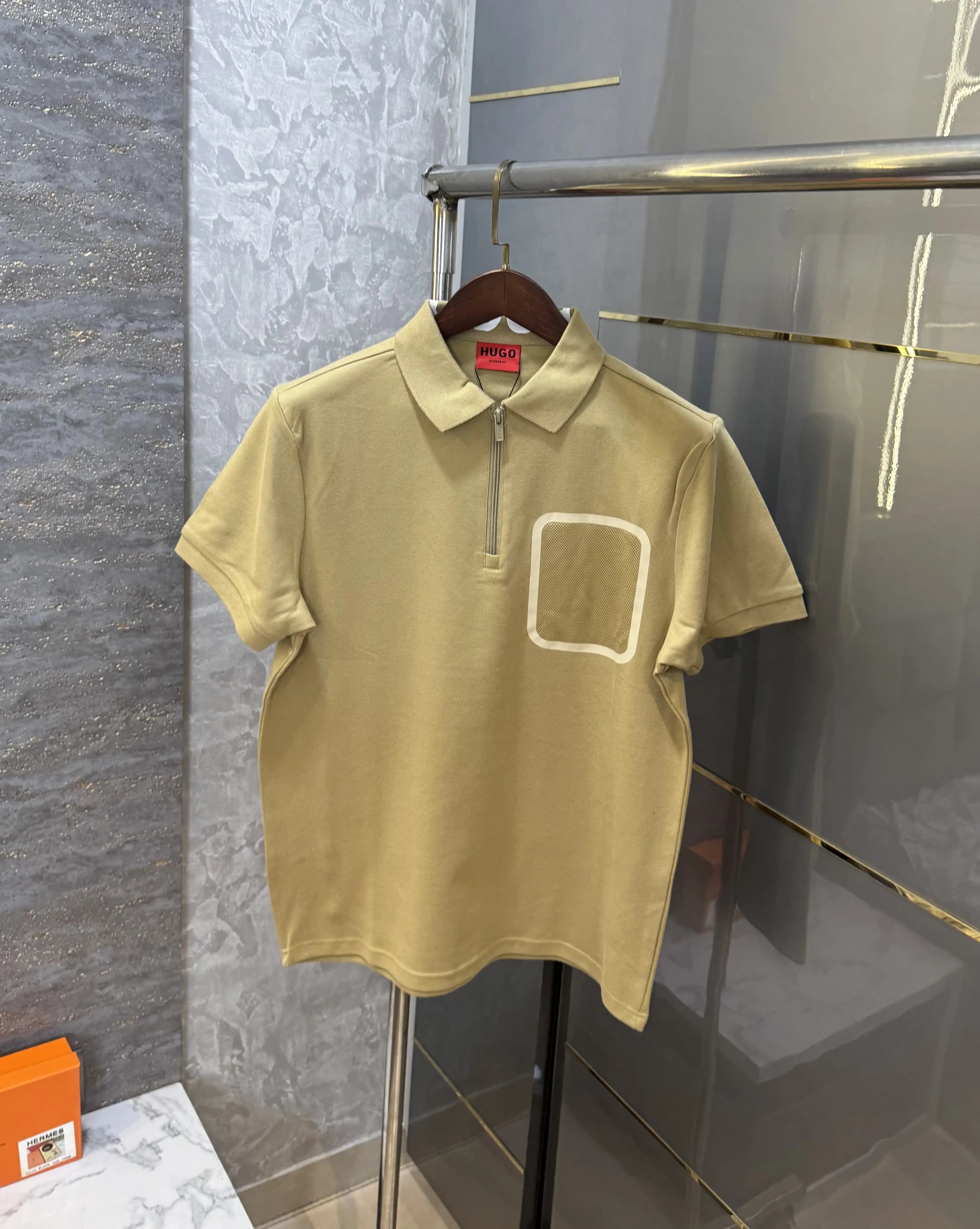 Hugo Bos s Beige Logo Work Premium Polo T-shirt Secondary image
