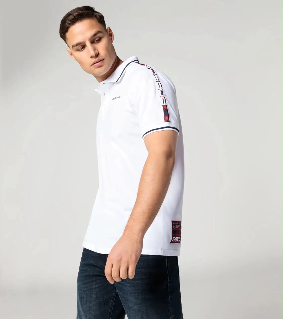 Hugo  Bos s X Porsche White Logo Work Premium Polo T-shirt Secondary image