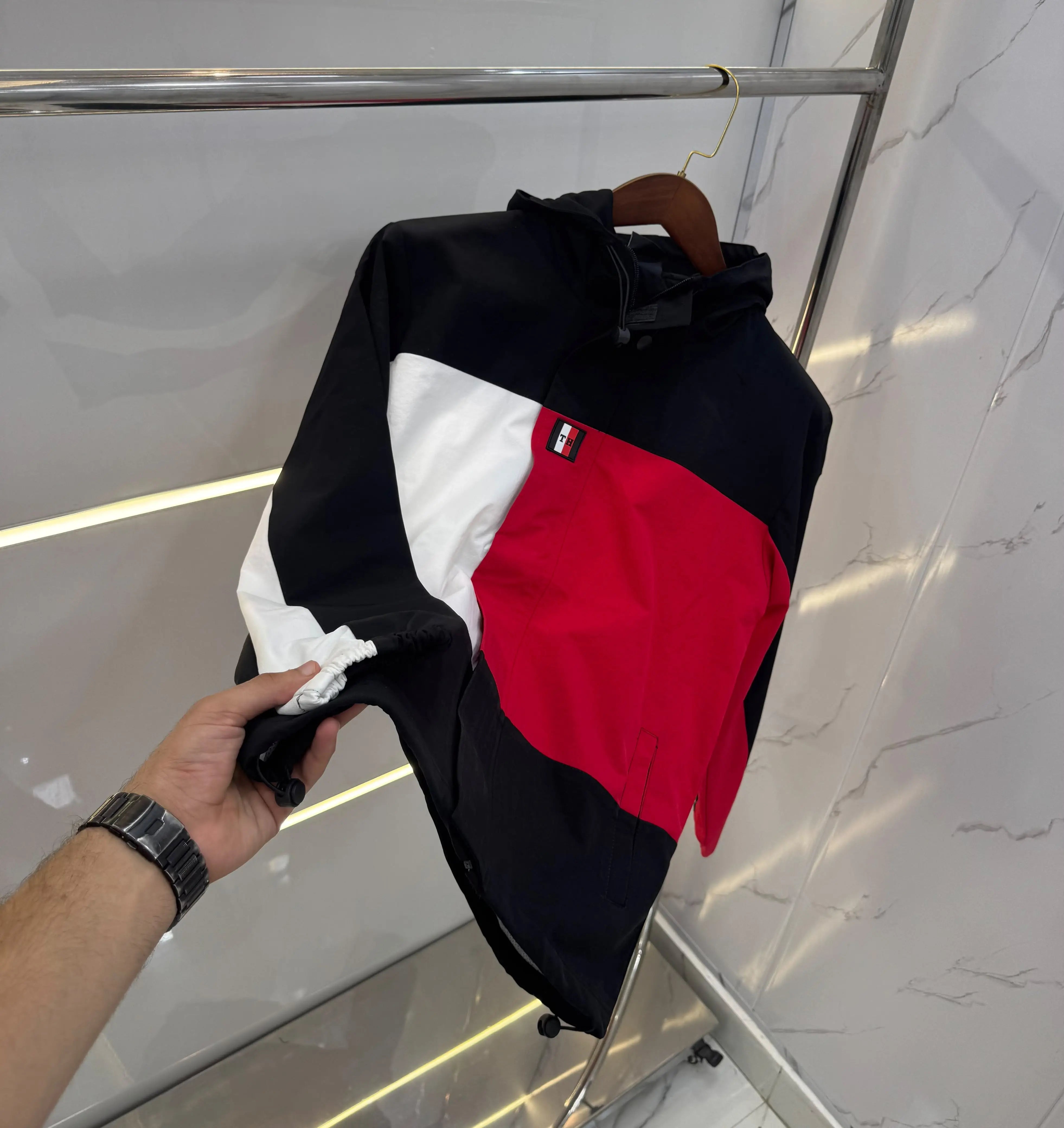 Tomm y Hilfiger Balck Imported Premium Bomber Jacket Main image