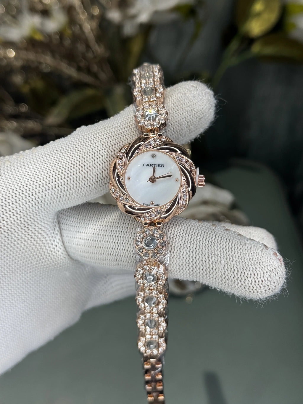 Cartie r Rose Gold Diamond Premium Ladies Watch